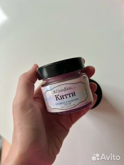 Свеча с деревянным фитилём Fireoffans hello kitty