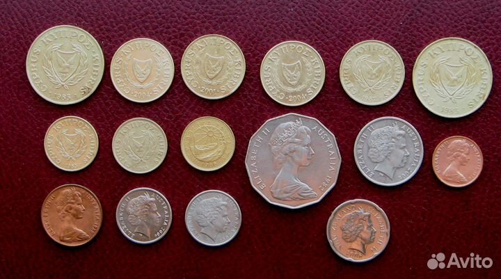 Монеты Кипра, Мальты, Австралии и Новой Зеландии