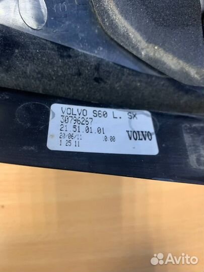 Левый задний фонарь Volvo s60 2 дорест
