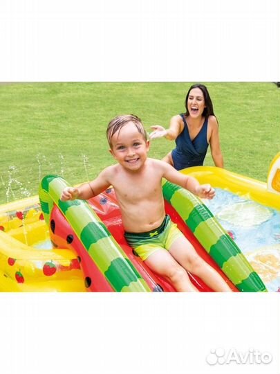 Детский надувной бассейн с горкой Intex Original F