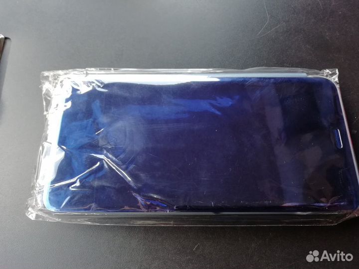 Чехол к honor 9c. Прозрачный голубой оттенок