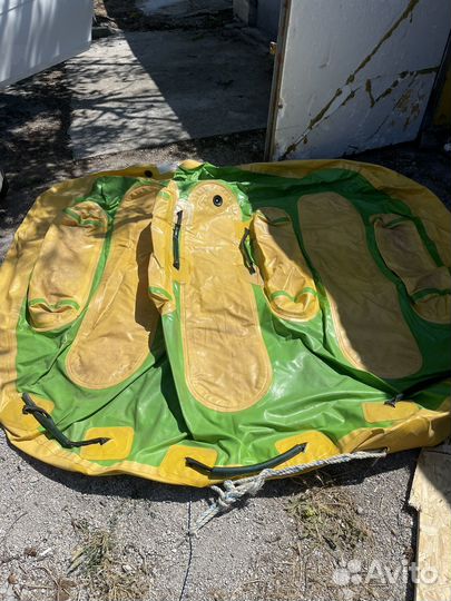 Ватрушка надувная плюшка 3х местная