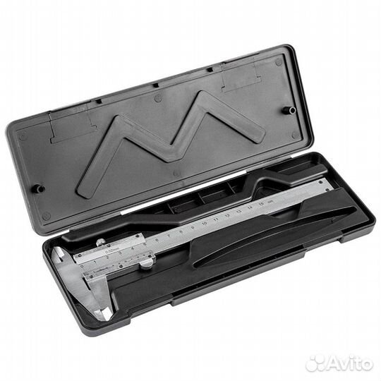 Штангенциркуль с глубиномером, пластик / метал