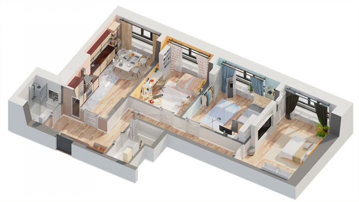 3-к. квартира, 78,3 м², 6/28 эт.