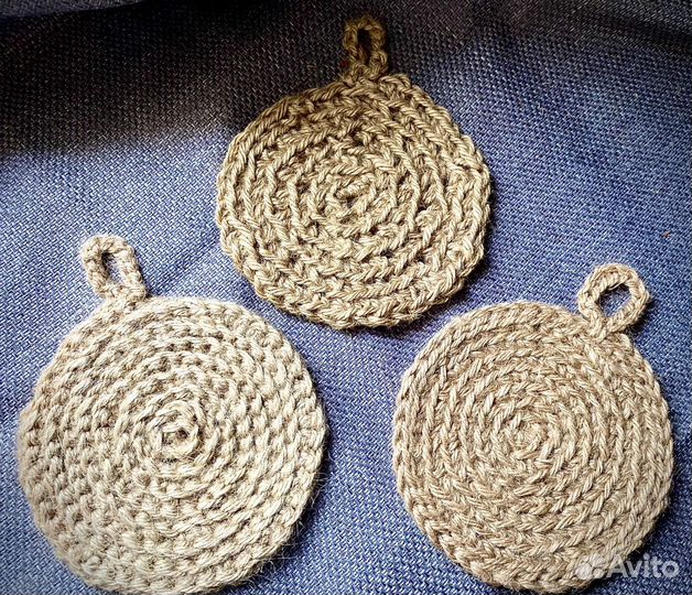 Эко-губки, эко-мочалки из джута