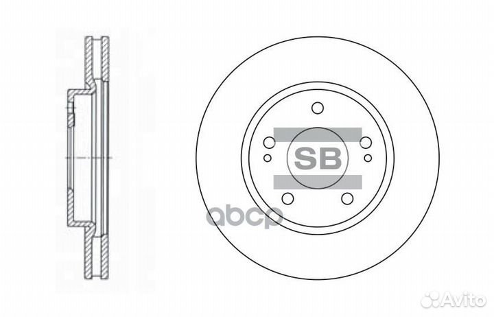Диск тормозной SD4308 Sangsin brake