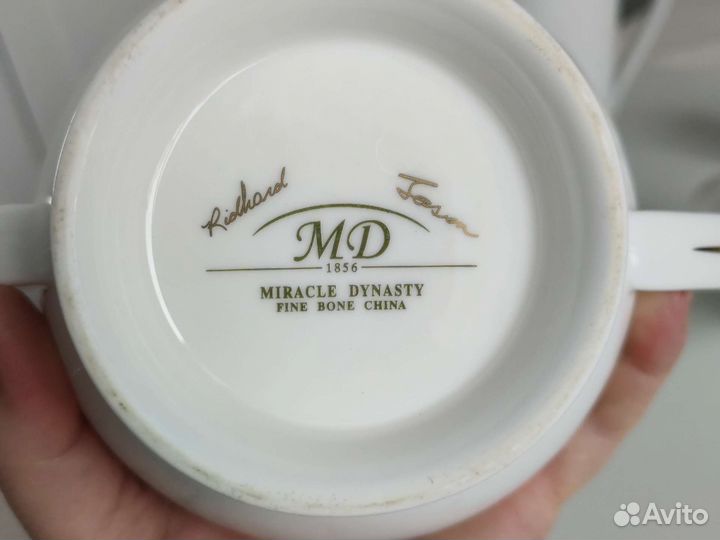 Сахарница Сливочник Чайная пара фарфор костяной