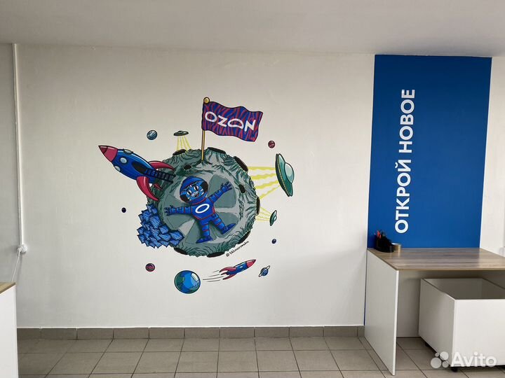 Роспись стен (печать на стенах)