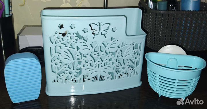 Держатель для губок + силиконовая щетка+держатель