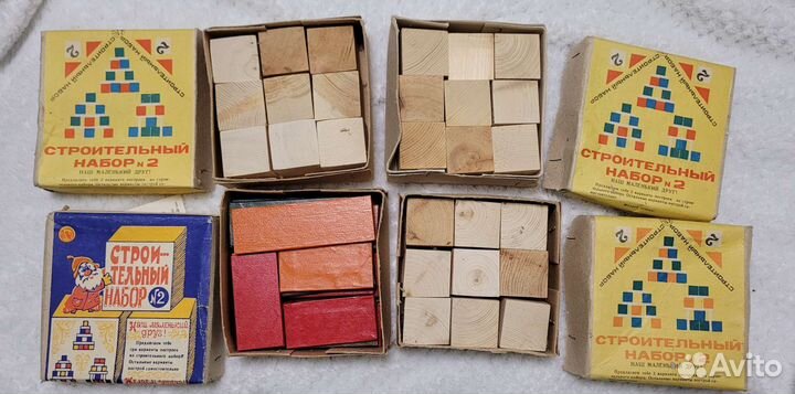 Игрушка Кубики деревянные СССР в коробках