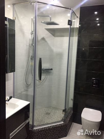 Душевые кабины и перегородки из стекла