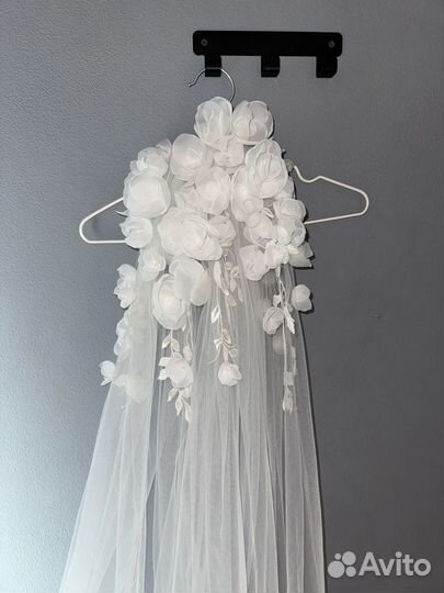 Фата с цветами