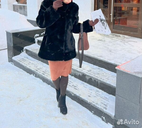 Шуба норка/мутон б/у 40-42