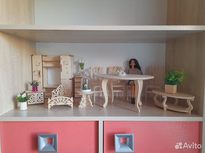 Набор деревянной мебели для кукол