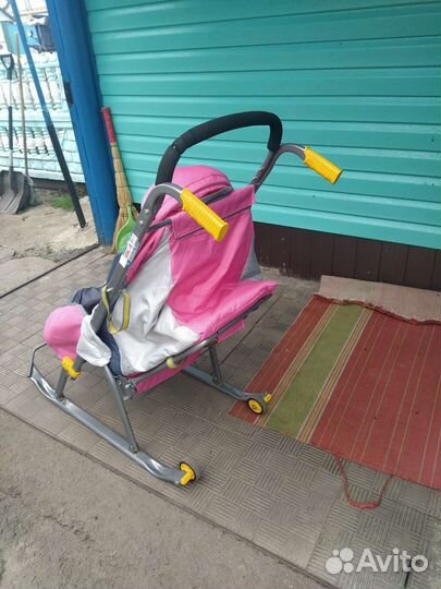 Детские санки коляска ника