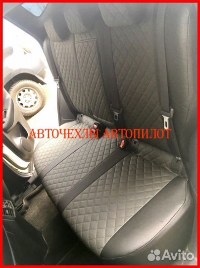 Чехлы Автопилот Opel Zafira из экокожи чёрно-серые