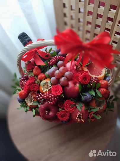 Съедобные букеты корзины коробки Фруктовые Ягодные