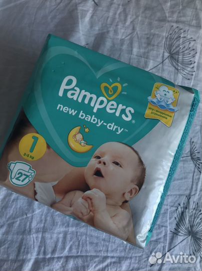 Подгузники pampers 1