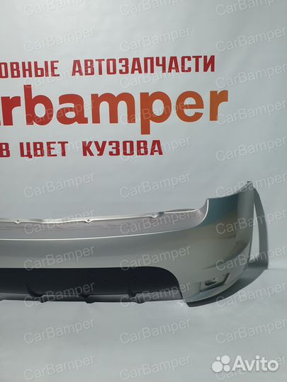 Задний бампер на Kalina Sport 1119 серебристый