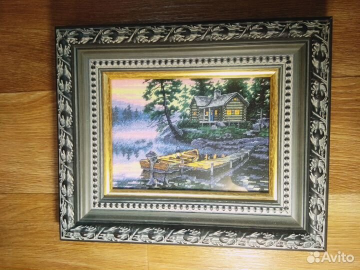 Картина вышитая крестом ручная работа
