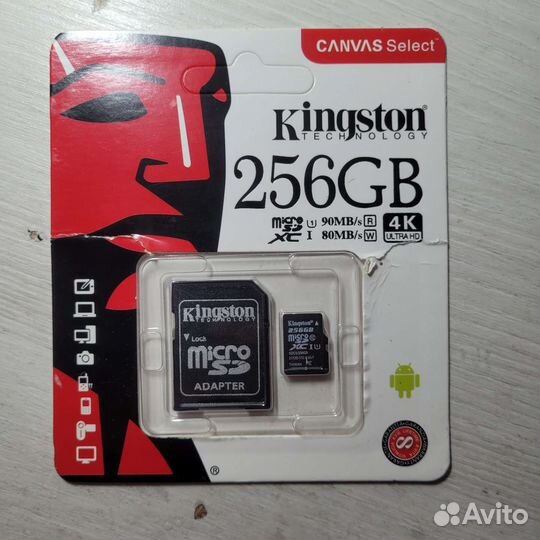 Карта памяти MicroSD kingston 256 gb