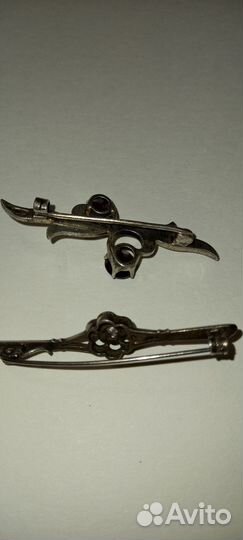 Серебряная брошь СССР