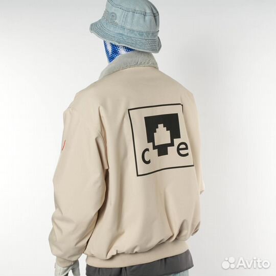 Бомбер cavempt бежевый