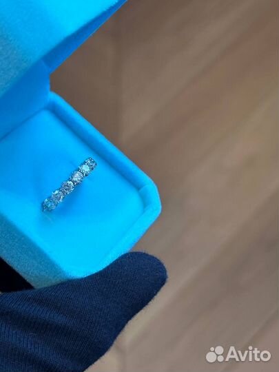 Кольцо бриллиантовая дорожка 2.33 карата CVD