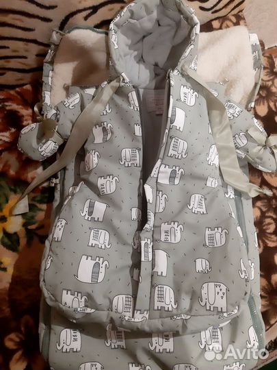 Зимний комбинезон-конверт 68