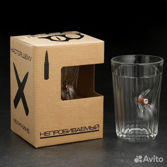 Стакан граненый с пулей 