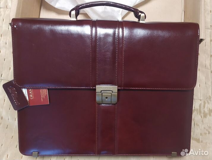 Мужской кожаный портфель новый