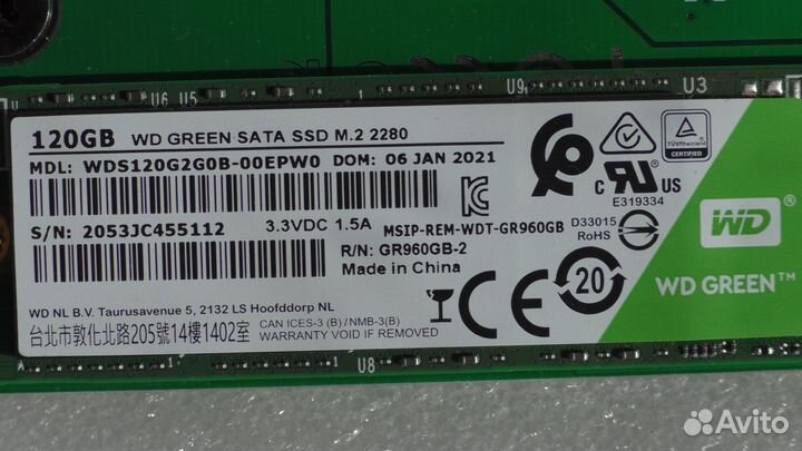 SSD 120GB WD green SATA M.2 2280