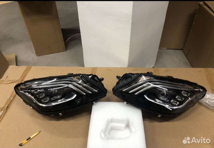 Фары на mercedes w222 рейсталинг новый