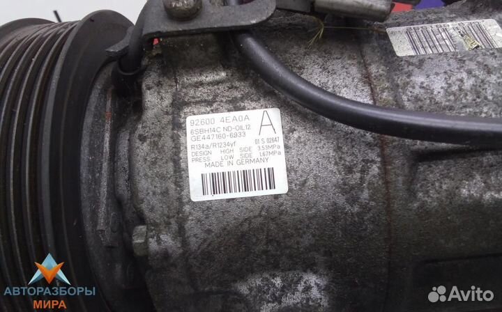 Компрессор кондиционера Renault Trafic 3 2015