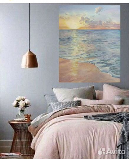 Картина, Рассвет, (Море).80*100см