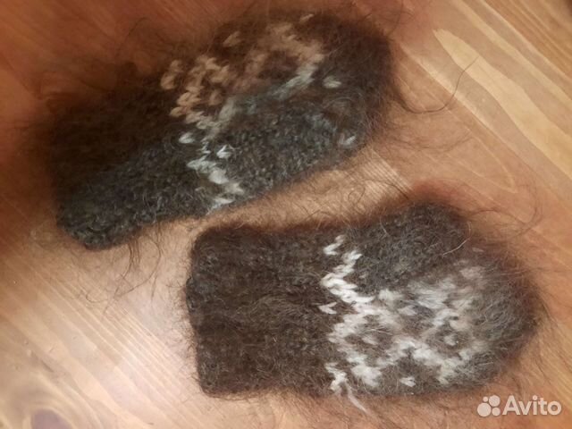 Варежки из козы детские