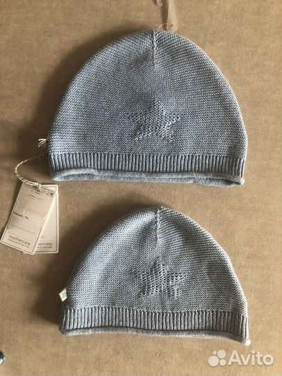 Фирменные шапки для мальчика 3/6 и 9/12 мес