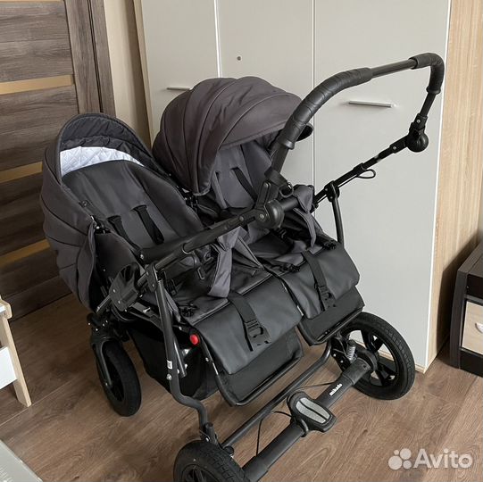 Коляска для двойни mikado tween delux 3 в 1