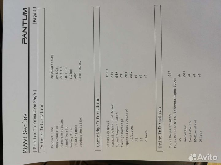 Принтер лазерный мфу pantum M6550nw
