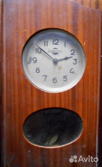 Часы с маятником и гирями Сердобский часовой завод
