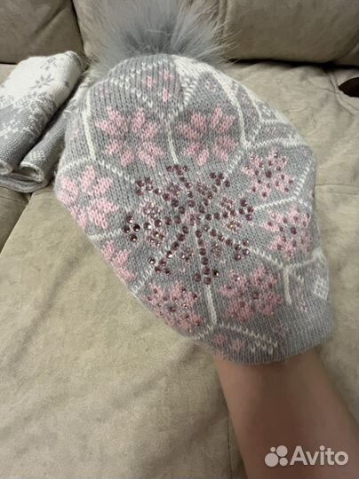 Комплект шапка и шарф женский