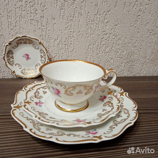 6 чайных трио + масленка Райхенбах бронь