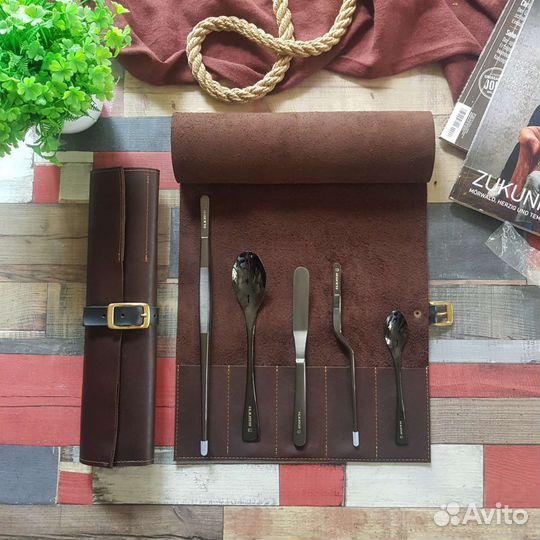 Поварской набор пинцет, лопатка, кнельные ложки