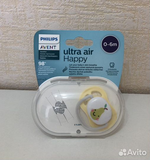 Соска пустышка avent 0-6m