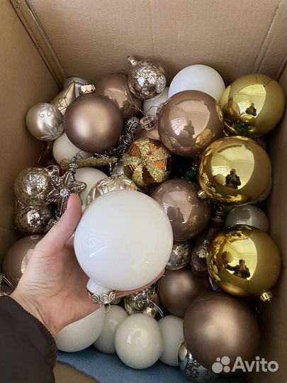 Новогодние игрушки стекло