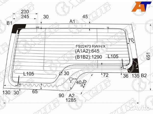 Стекло заднее land rover discovery