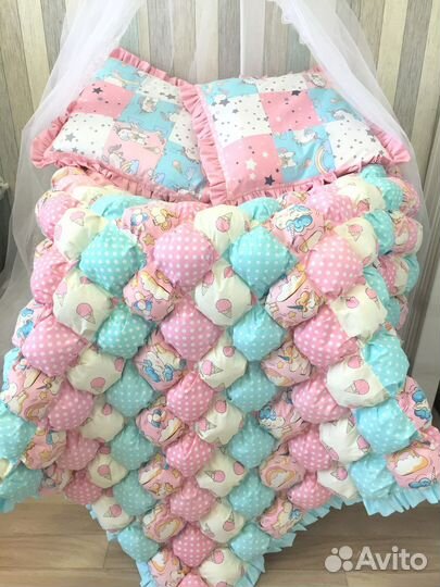 Детское одеяло плед Бомбон