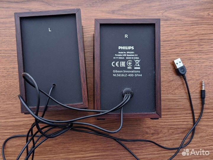 Philips SPA20 колонки usb, аудиоразъем 3,5 мм