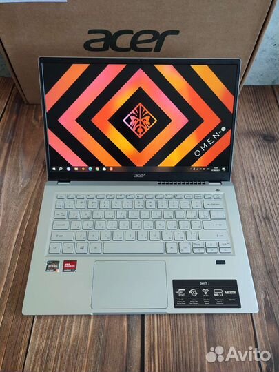 Мощный Acer Swift 4 ядра/8поток ryzen5000s/8GB/SSD
