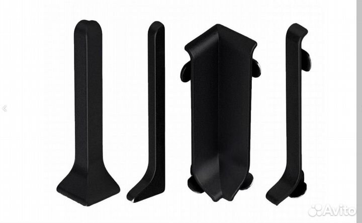 Плинтус алюминиевый 40 мм черный, серебро, белый и